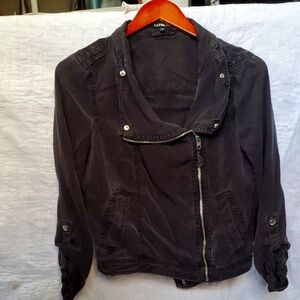 Express Charcoal Moto Jacket